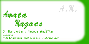 amata magocs business card